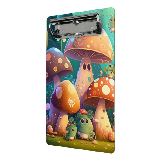 Leuke paddenstoelen minikaart mini klembord (Angled2)