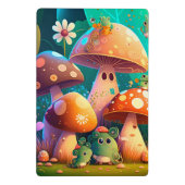 Leuke paddenstoelen minikaart mini klembord (Achterkant)