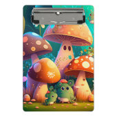 Leuke paddenstoelen minikaart mini klembord (Voorkant)