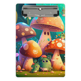 Leuke paddenstoelen minikaart mini klembord