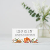 Leuke Paddestoel Baby shower Boeken Baby Informatiekaartje (Staand voorkant)