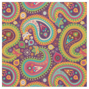 Leuke Paisley Boho Kleurrijke Bloem Stof