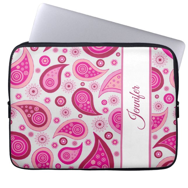 Leuke Paisley Patch Laptop Sleeve (Voorkant)