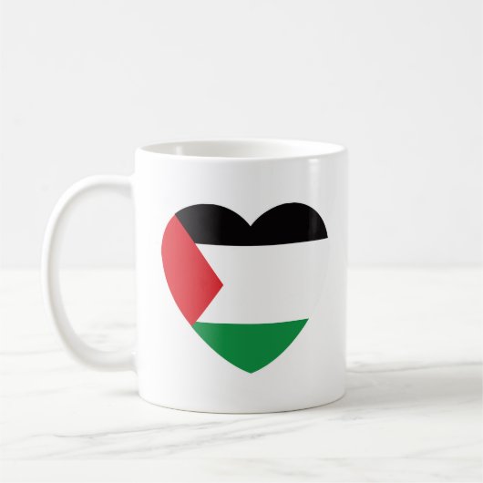 Leuke Palestijnse vlag Hart Grafisch Ontwerp Koffiemok (Links)