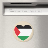 Leuke Palestijnse vlag Hart Grafisch Ontwerp Magneet (Insitu (Vaatwasser))