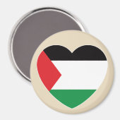 Leuke Palestijnse vlag Hart Grafisch Ontwerp Magneet (Voorkant / Achterkant)