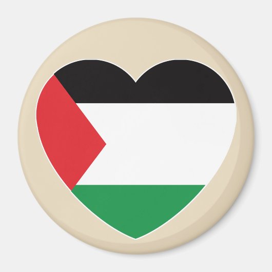 Leuke Palestijnse vlag Hart Grafisch Ontwerp Magneet (Voorkant)