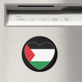 Leuke Palestijnse vlag Hart Grafisch Ontwerp Magneet (Insitu (Vaatwasser))