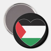 Leuke Palestijnse vlag Hart Grafisch Ontwerp Magneet (Voorkant / Achterkant)