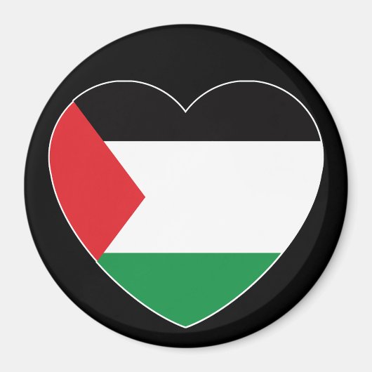 Leuke Palestijnse vlag Hart Grafisch Ontwerp Magneet (Voorkant)