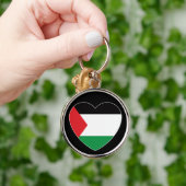 Leuke Palestijnse vlag hart grafisch ontwerp sleut Sleutelhanger (Hand)