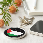 Leuke Palestijnse vlag hart grafisch ontwerp sleut Sleutelhanger (Zijkant)
