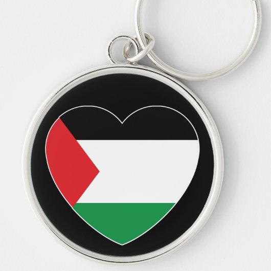 Leuke Palestijnse vlag hart grafisch ontwerp sleut Sleutelhanger (Voorkant)
