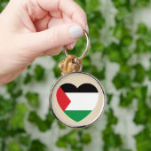 Leuke Palestijnse vlag Hart Grafisch Ontwerp Sleutelhanger (Hand)