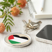 Leuke Palestijnse vlag Hart Grafisch Ontwerp Sleutelhanger (Zijkant)