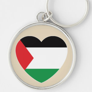 Leuke Palestijnse vlag Hart Grafisch Ontwerp Sleutelhanger