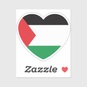 Leuke Palestijnse vlag Hart Grafisch Ontwerp Sticker
