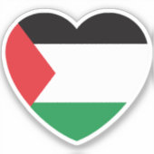Leuke Palestijnse vlag Hart Grafisch Ontwerp Sticker (Voorkant)