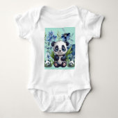 Leuke Panda Baby Romper (Voorkant)