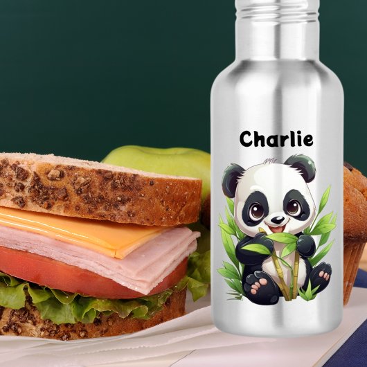 Leuke Panda beer aangepaste naam Waterfles