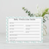 Leuke Panda Beer Baby voorspellingen spel Kaart (Staand voorkant)