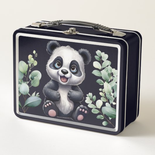 Leuke panda beer blauw aangepaste naam (Voorkant)