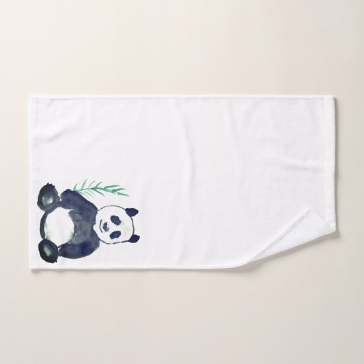 Leuke Panda Beer Dier Bamboe Waterverf Bad Handdoek (Handdoek)