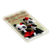 Leuke Panda Beren Paar Jubileum magneet (Rechterzijde)