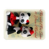 Leuke Panda Beren Paar Jubileum magneet (Horizontaal)