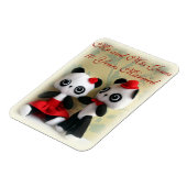 Leuke Panda Beren Paar Jubileum magneet (Linkerzijde)