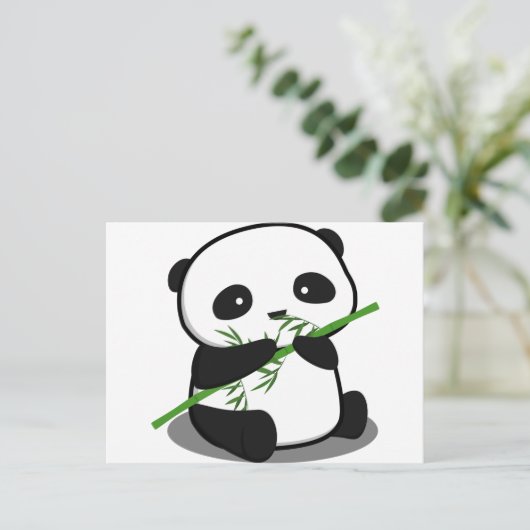 Leuke Panda Briefkaart (Staand voorkant)