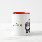 Leuke panda & bruin beer 'liefde is liefde' mok (Midden)