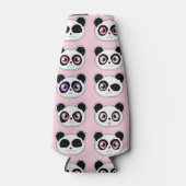 Leuke Panda Expression Pink Flesjeskoeler (Voorkant)
