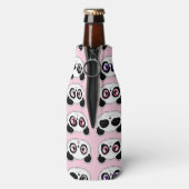 Leuke Panda Expression Pink Flesjeskoeler (Fles Achterkant)