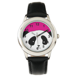Leuke Panda FACE roze Horloge