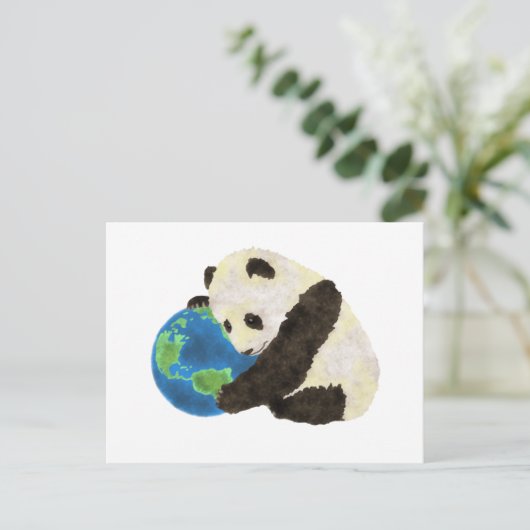 Leuke Panda Feestdagenkaart (Staand voorkant)