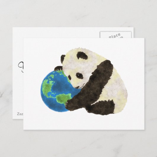 Leuke Panda Feestdagenkaart (Voorkant / Achterkant)