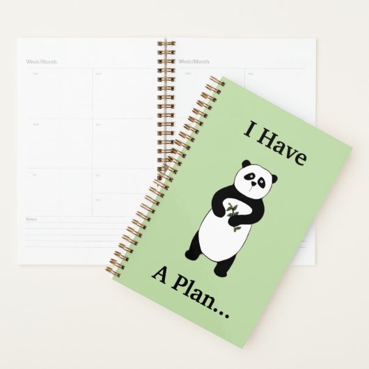 Leuke Panda Gepersonaliseerde Planner (Display)