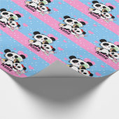 Leuke Panda Geschenken Cadeaupapier (Hoek)