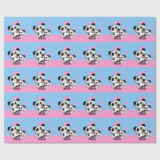 Leuke Panda Geschenken Cadeaupapier (Vlak)