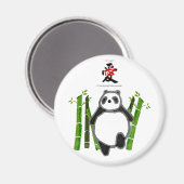 Leuke panda inkt tekening liefde magneet (Voorkant / Achterkant)
