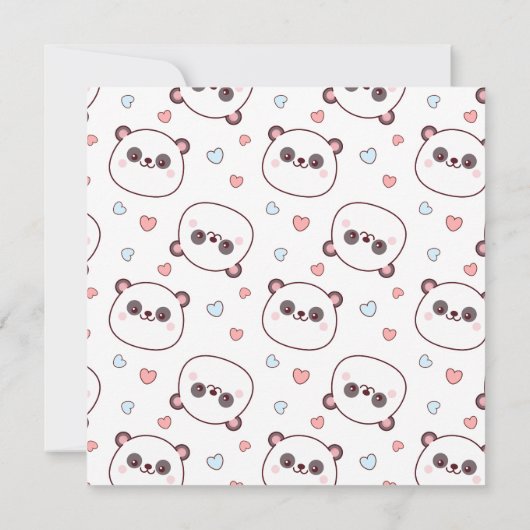 Leuke Panda Kawaii 1e Verjaardag Kaart (Achterkant)