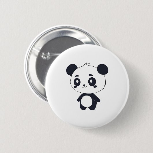 Leuke panda knop ronde button 5,7 cm (Voorkant /achterkant)