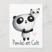 Leuke Panda met Ballon Briefkaart (Voorkant)