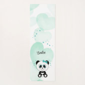 Leuke Panda (Mint Groen) Yogamat (Achterkant)