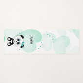 Leuke Panda (Mint Groen) Yogamat (Voorkant (horizontaal))