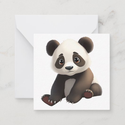 Leuke Panda Note Kaart Notitiekaartje (Voorkant)