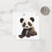Leuke Panda Note Kaart Notitiekaartje (Voorkant / Achterkant in situ)