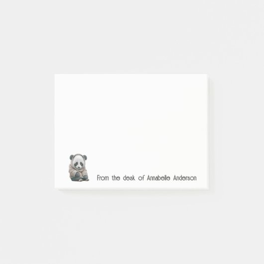 Leuke Panda Personaliseer Post-it® Notes (Voorkant)