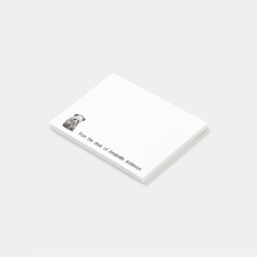 Leuke Panda Personaliseer Post-it® Notes (Schuin)